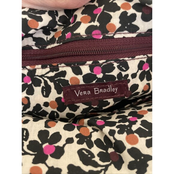 Vera Bradley Classic Quilted Tote Shoulder Bag With Leather Straps Merlot - Picture 10 of 10